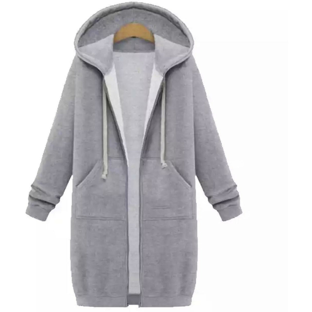 Kurtka z zamkiem i kapturem "LEILA" z dresowej bawełny, unisex | Made in Italy | Rozmiary 38–60
