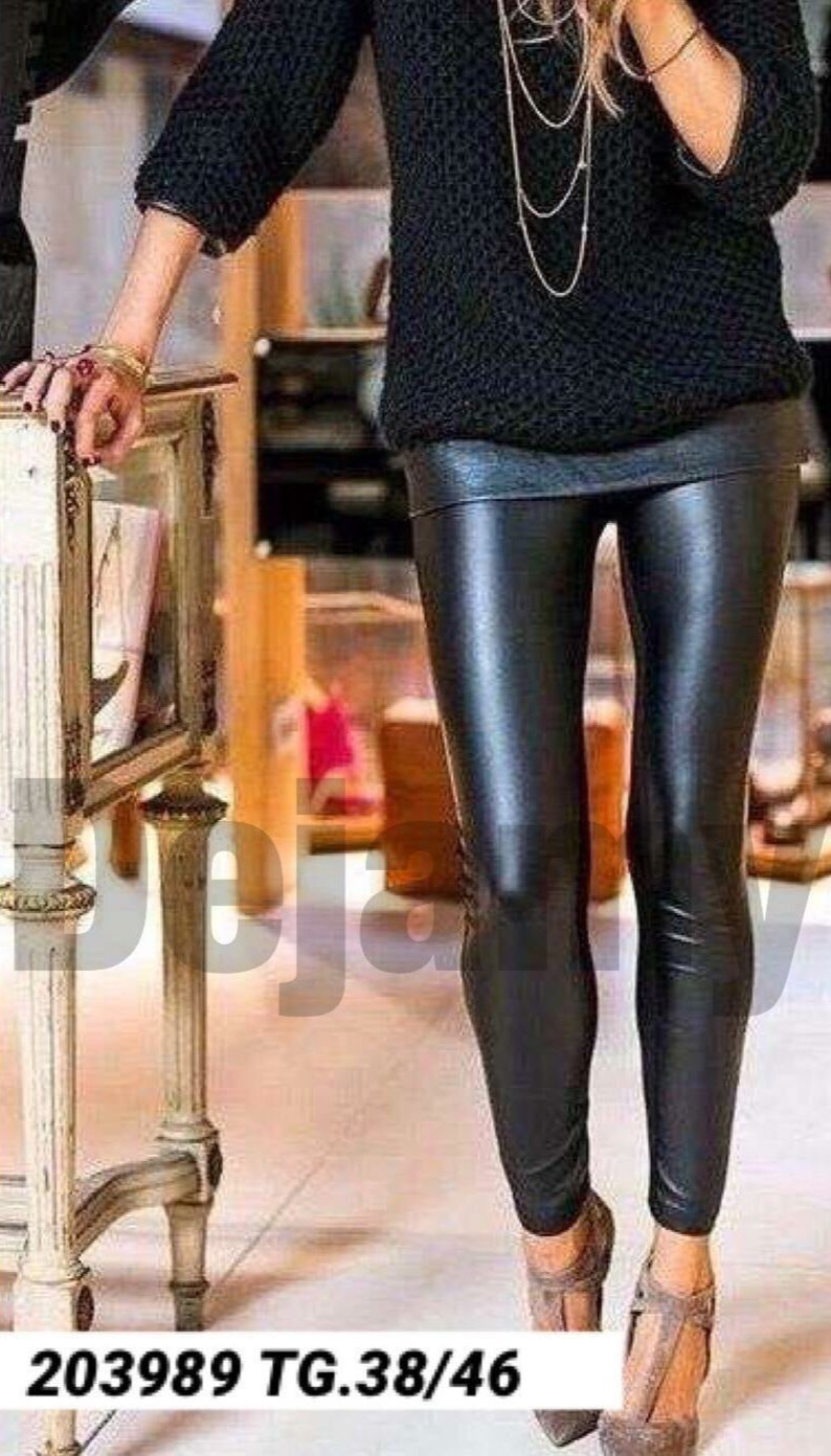 Legginsy Ingrid, wygodne i obcisłe, idealne na każdą okazję, Made in Italy