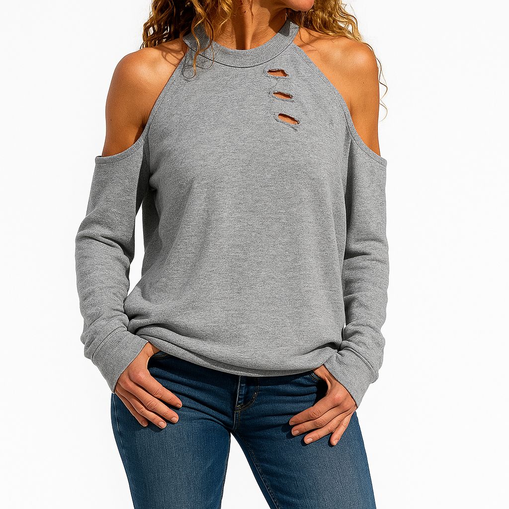 Bluza Tiger z odkrytymi ramionami