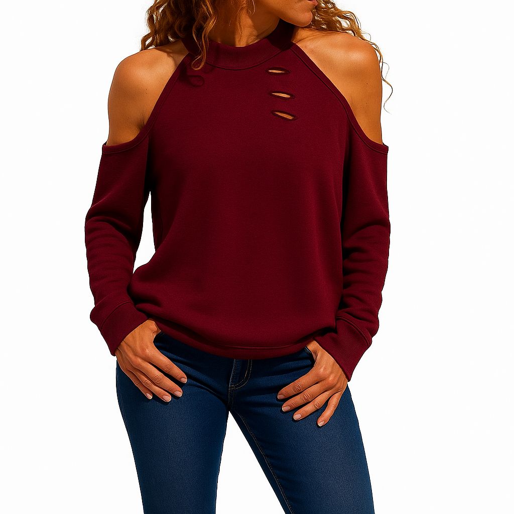 Bluza Tiger z odkrytymi ramionami