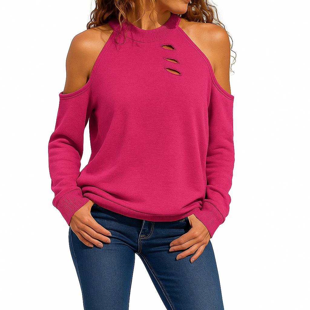 Bluza Tiger z odkrytymi ramionami